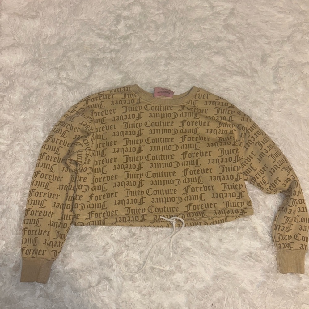 Juicy Couture Tan Cropped Sweatshirt